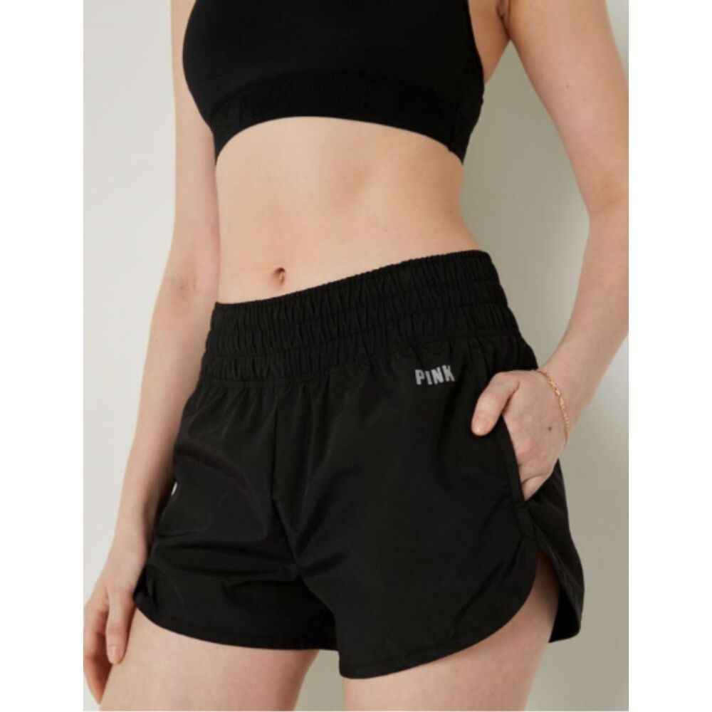 Victoria's Secret PINK Period Running Shorts Black Medium 3"